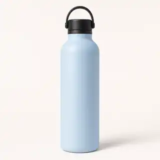Studio photo of a fictional water bottle.