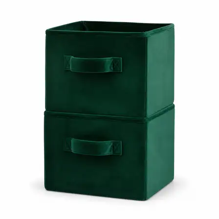 Fictional Velvet Storage Cubes in the NoBuyCart Home shelf