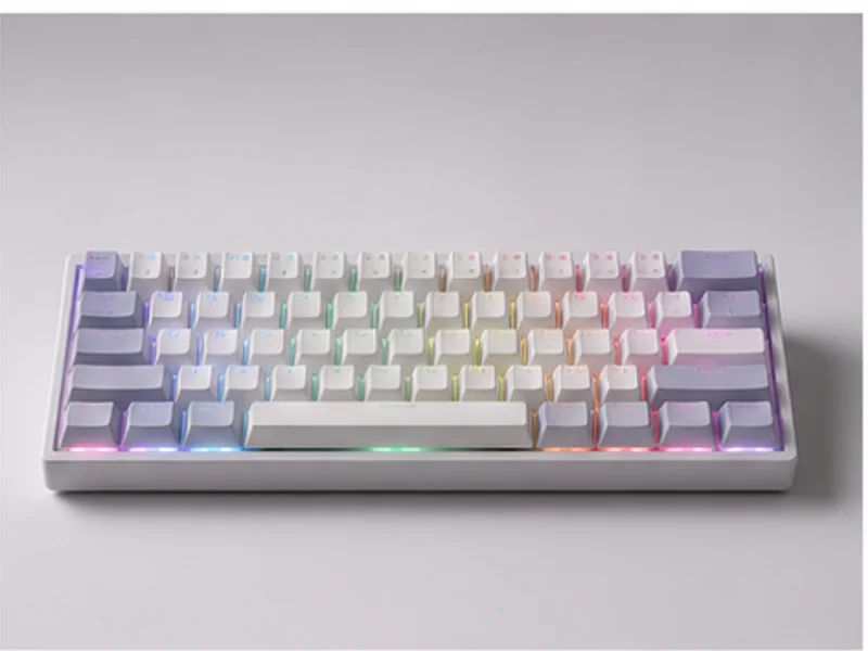 Realistic studio product photo of the pretend product Aurora Keyboard.
