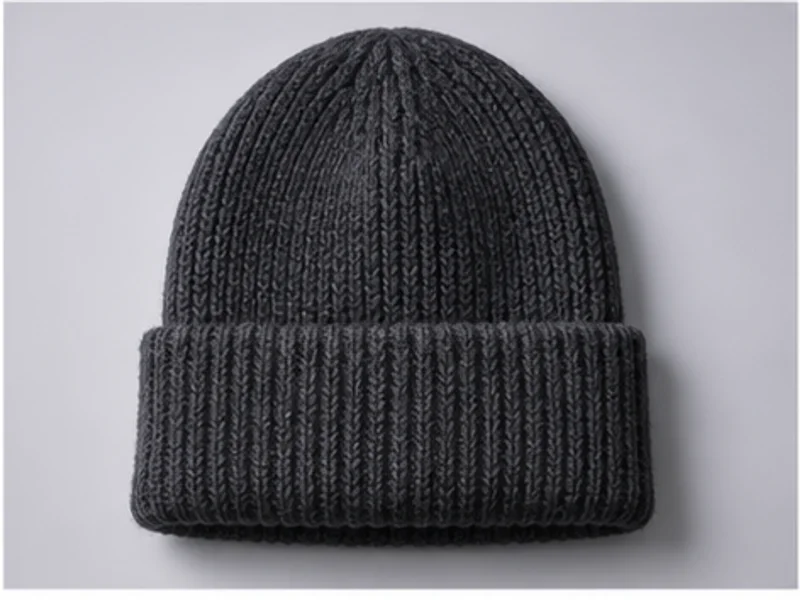Realistic studio product photo of the pretend product Boss Fight Beanie.