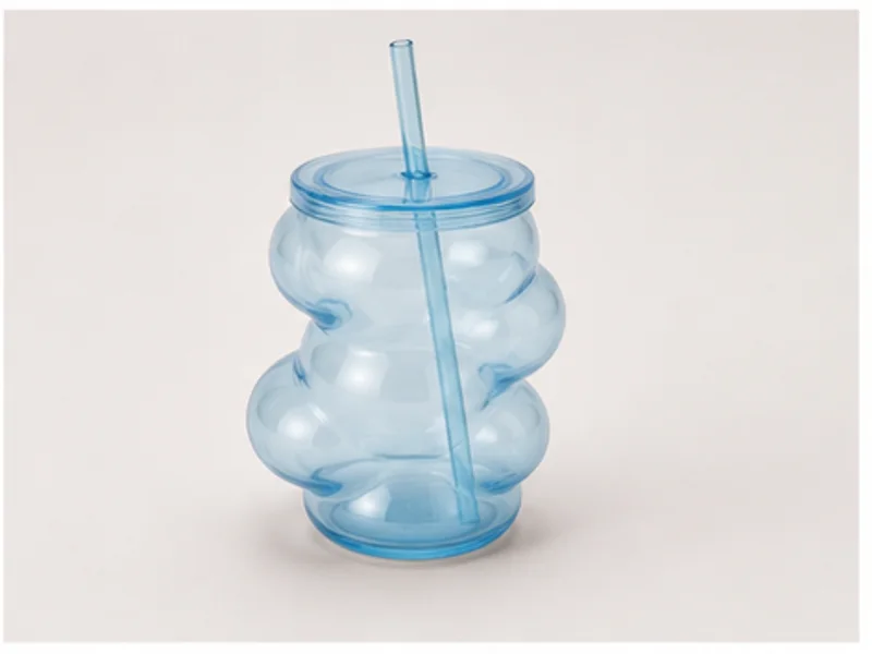 Realistic studio product photo of the pretend product Cloud Straw Cup.