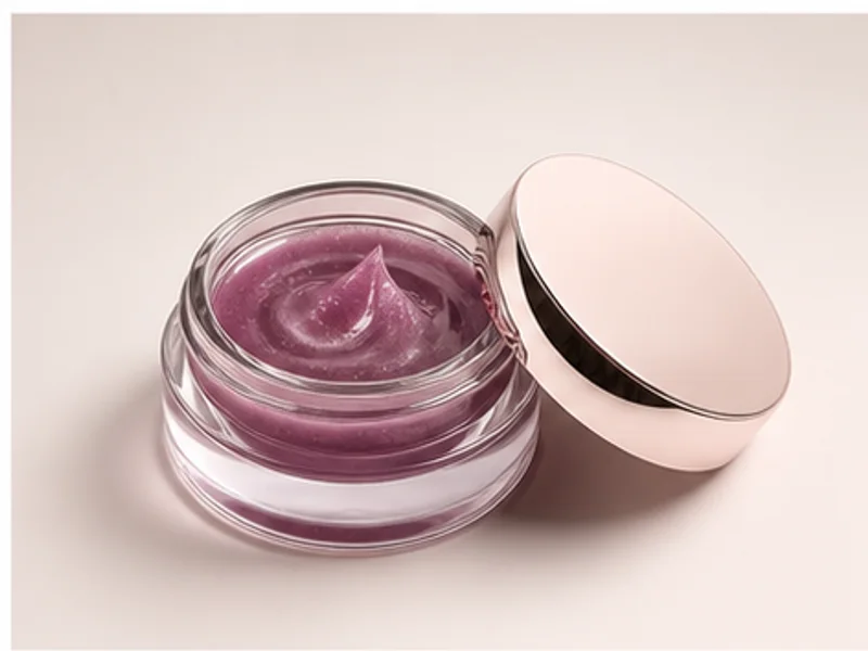 Realistic studio product photo of the pretend product Cosmic Lip Mask.