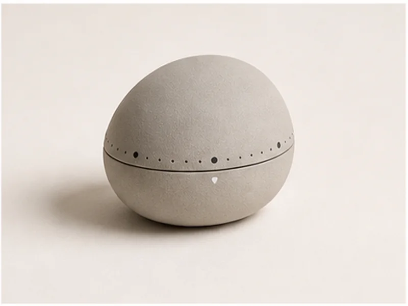 Realistic studio product photo of the pretend product Focus Pebble Timer.