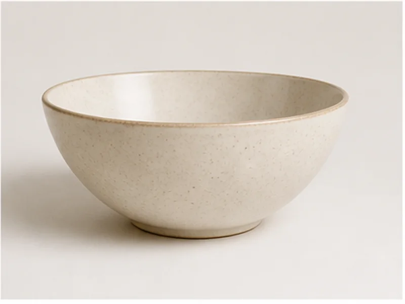 Realistic studio product photo of the pretend product Moonrise Mixing Bowl.