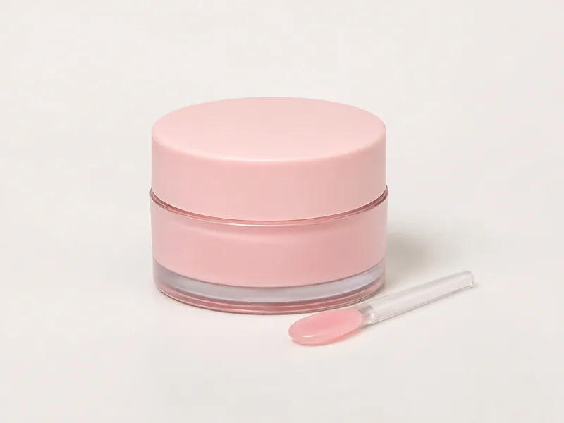 Generated generic product photo of a pink cosmic lip mask.