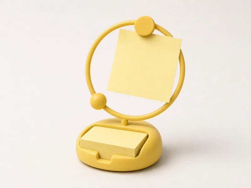 Generated generic product photo of a yellow magnetic note orbit.